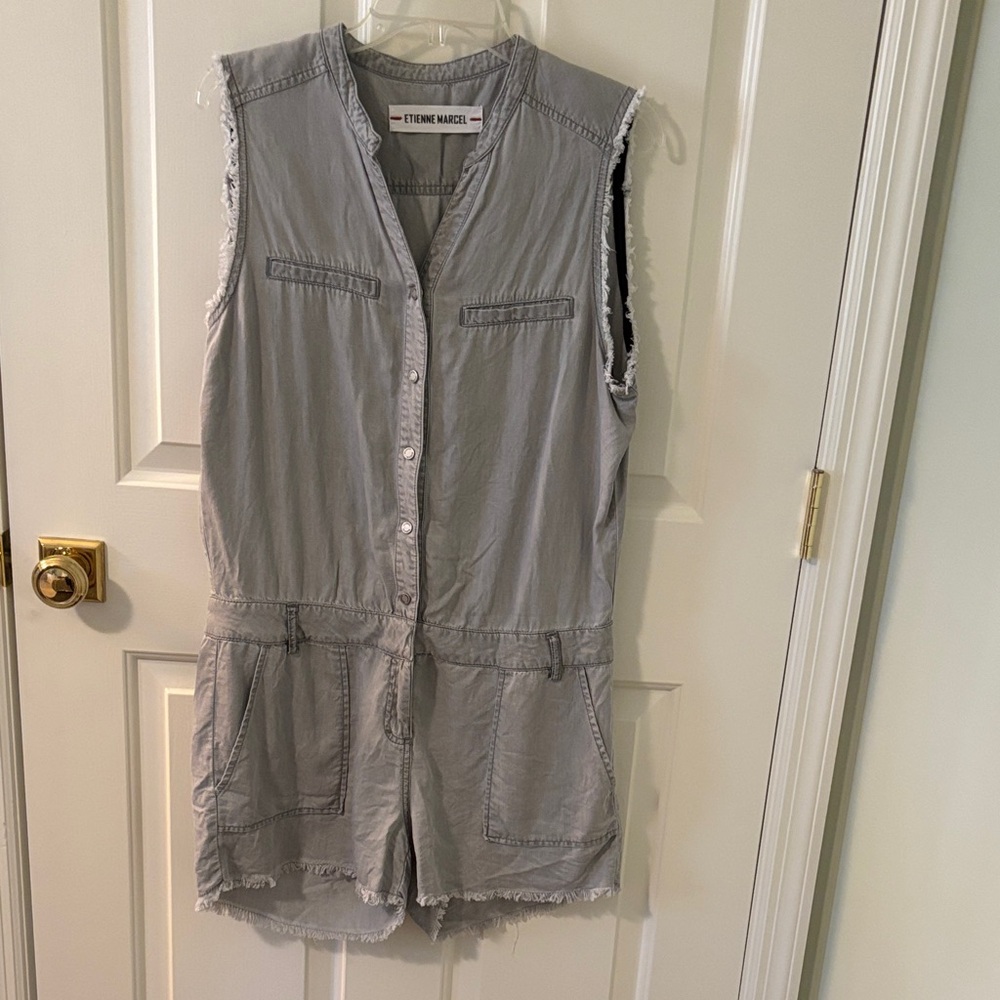 Etienne Marcel Sleeveless Button-Up Romper